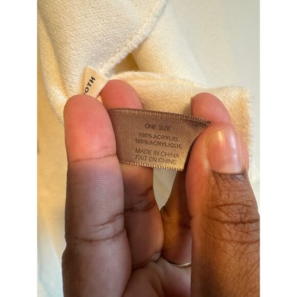 Anthropologie MOTH Open Front Sleeveless Cardigan Vest Cream Waterfall Knit - Picture 4 of 7